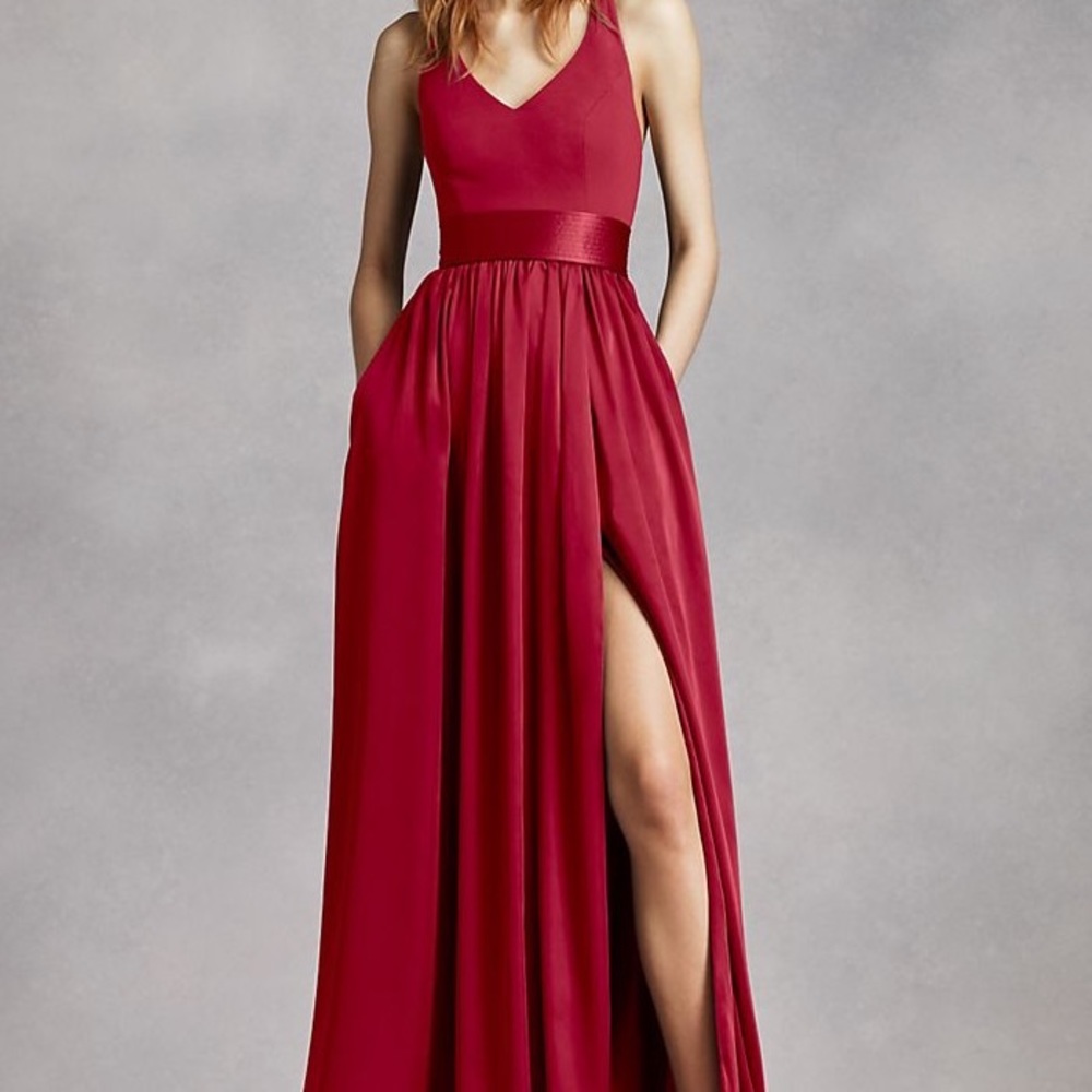 White by Vera Wang David's Bridal Bridesmaid Dress